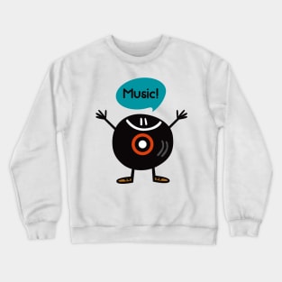 Retro vinyl record Crewneck Sweatshirt